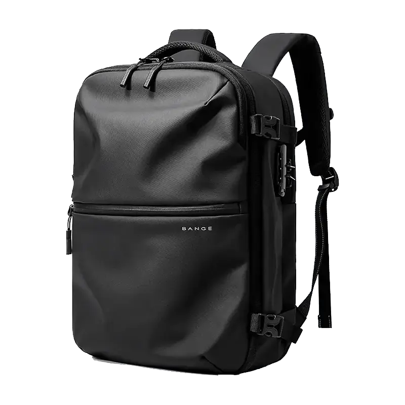 sac-a-dos-de-voyage-antivol-compression-sous-vide-verrou-tsa-wander-30 Sac à dos BANGE WANDER noir mat, voyage antivol compression sous vide TSA ergonomique.