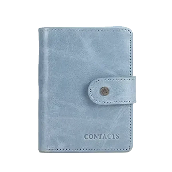 Portefeuille Bleu Deux Volets RFID ELIN