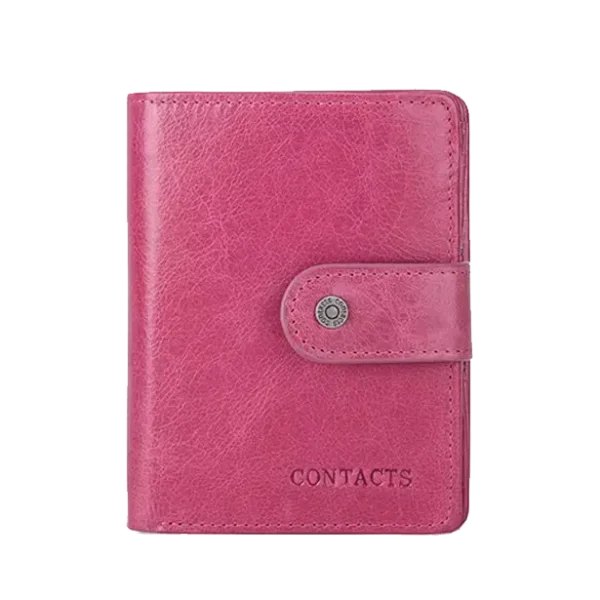 Portefeuille Rose Deux Volets RFID - ELIN