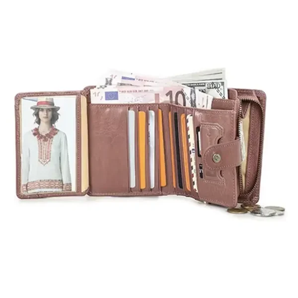 Portefeuille Rose Pastel Deux Volets RFID