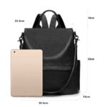 Sac Antivol Cuir Véritable Noir - Alicia