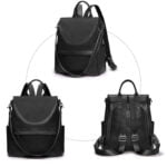 Sac Antivol Cuir Véritable Noir - Alicia