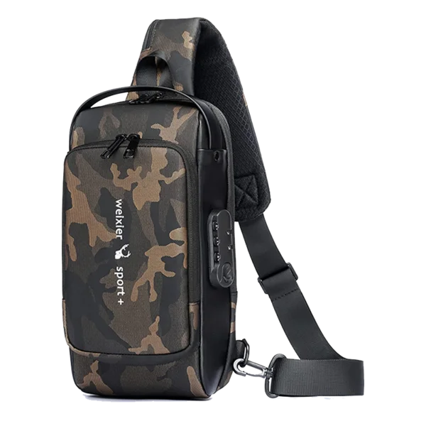 Sac à Bandoulière Caché En Cuir Pour Homme - Sangle Réglable, Poches Zippées, Idéal Voyage Et Anti-vol