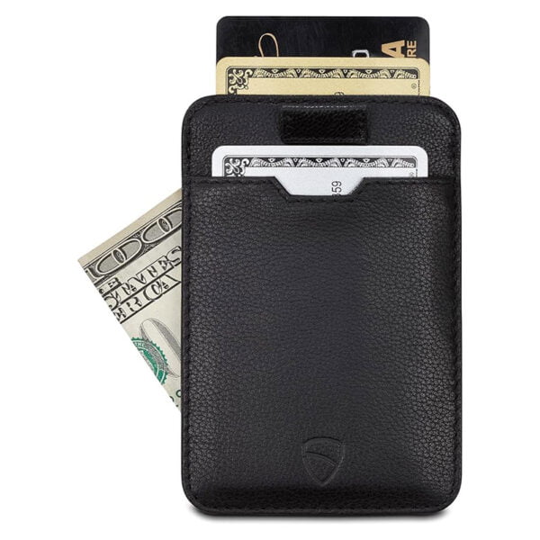 Porte-Cartes RFID Minimaliste Cuir Noir - CHELSEA