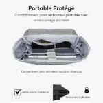 Sac à Dos Roll Top Antivol Bleu Clair - IVY