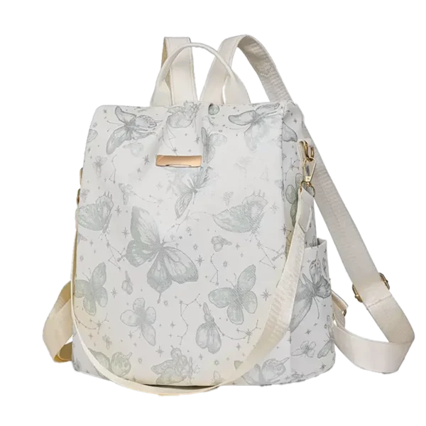 sac antivol femme cuir PU papillons argentés : APORIA