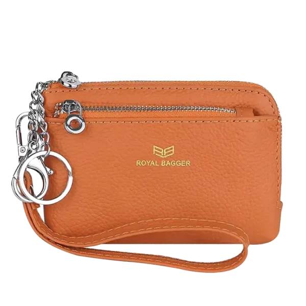 Petit Portefeuille RFID Femme Bracelet Orange MARITZA