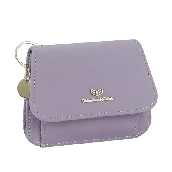 Petit Portefeuille Femme RFID Cuir Un Volet Parme - LOTANA