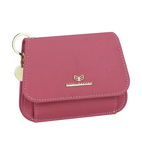 Petit Portefeuille Femme RFID Cuir Un Volet Roses LOTANA