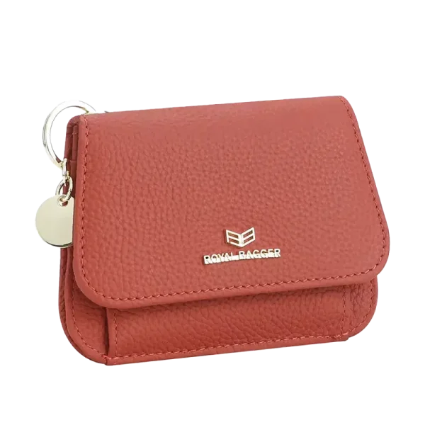 Petit Portefeuille Femme RFID Cuir Un Volet Rouge LOTANA