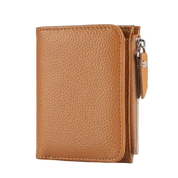 Portefeuille Femme RFID Cuir Véritable Marron MADILYN