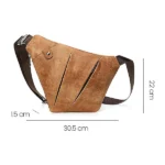 Sacoche Bandoulière Antivol Cuir - Creek